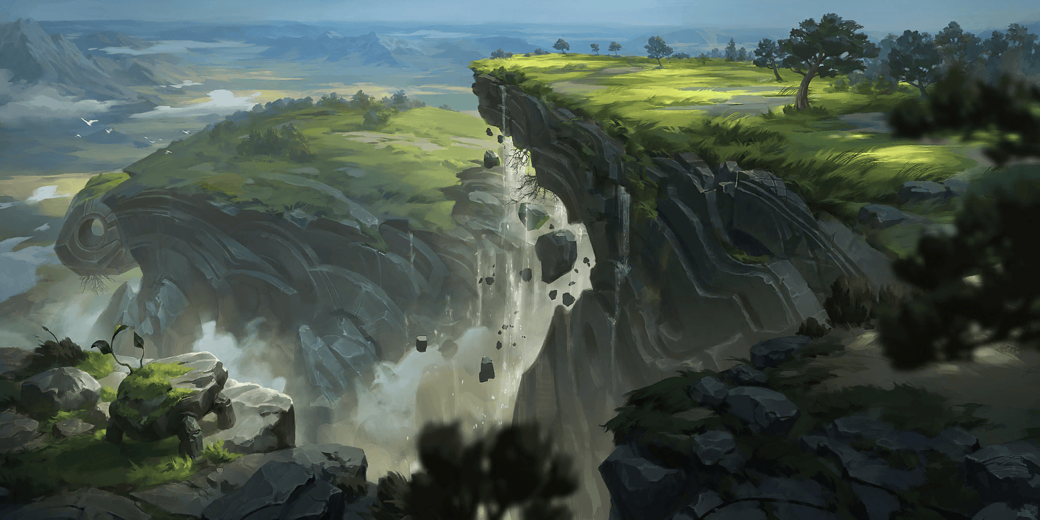 Rockfall Path, Legends of Runeterra illustration by Polar Engine