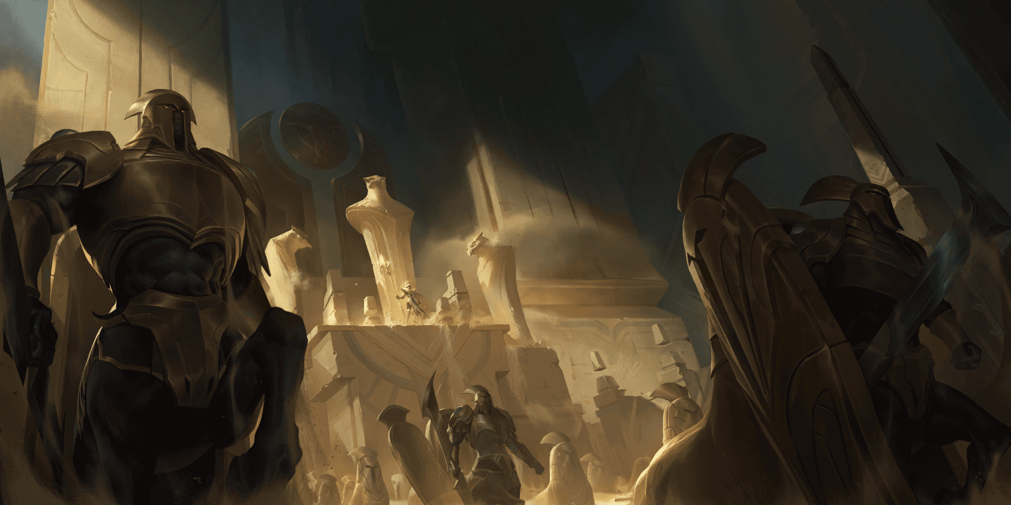 Sandswept Tomb, Legends of Runeterra illustration by Kudos Productions
