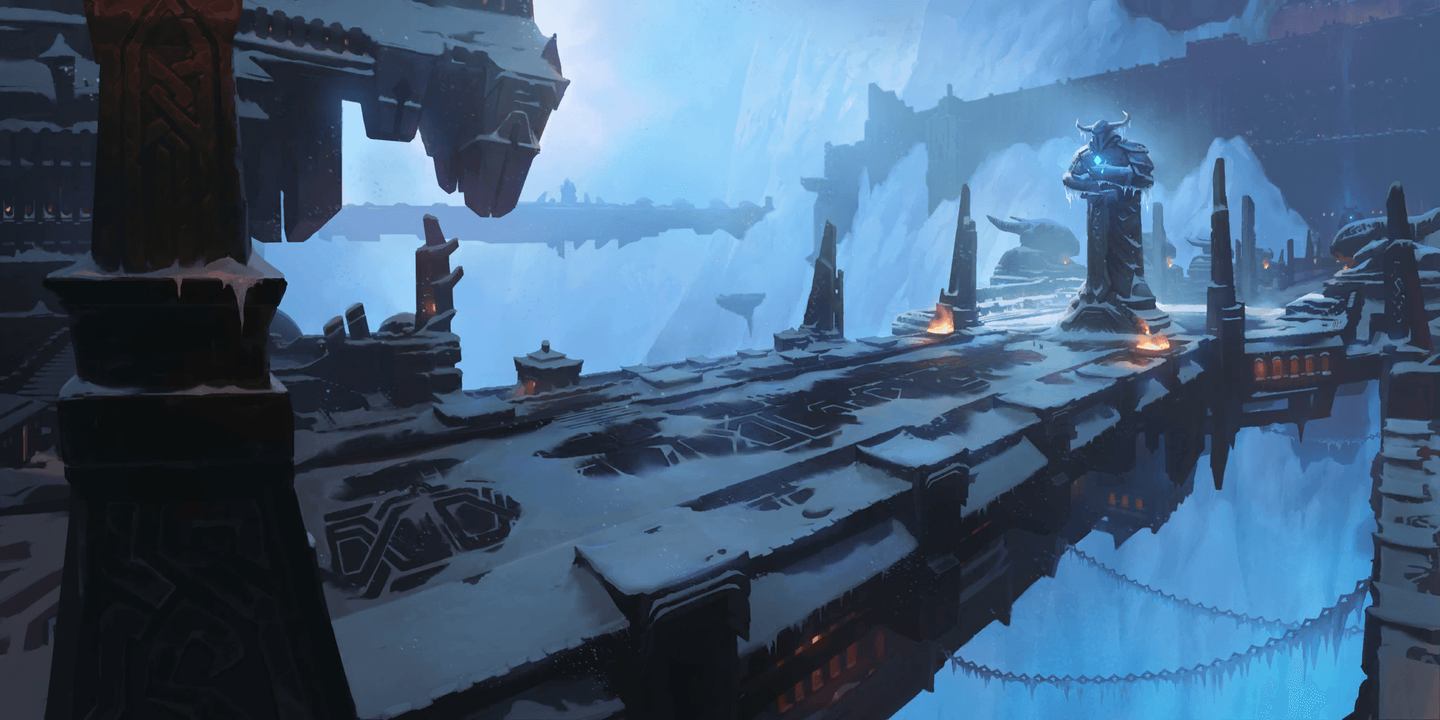 The Howling Abyss, Legends of Runeterra illustration by SIXMOREVODKA