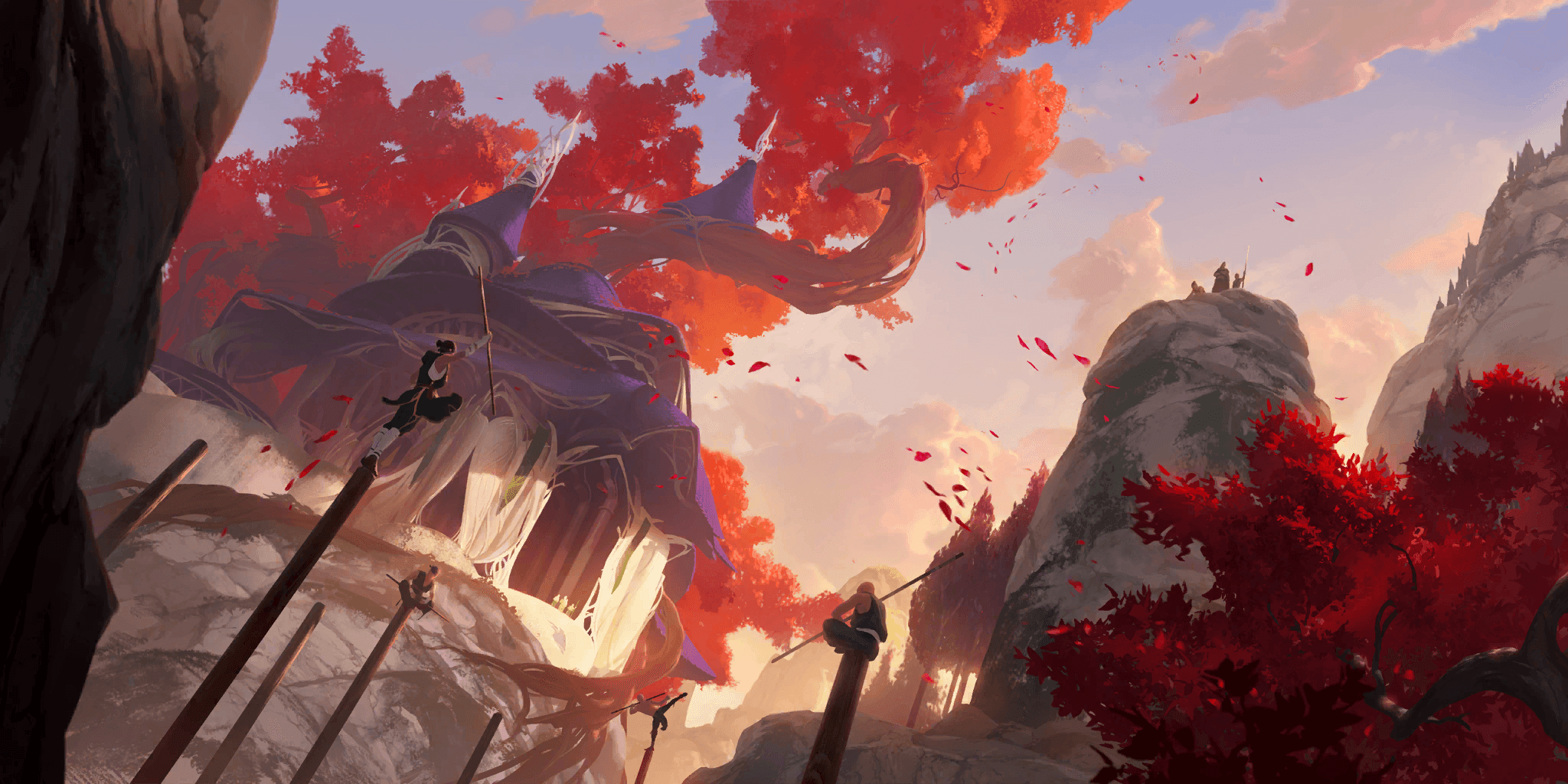 Monastery of Hirana, Legends of Runeterra illustration by SIXMOREVODKA
