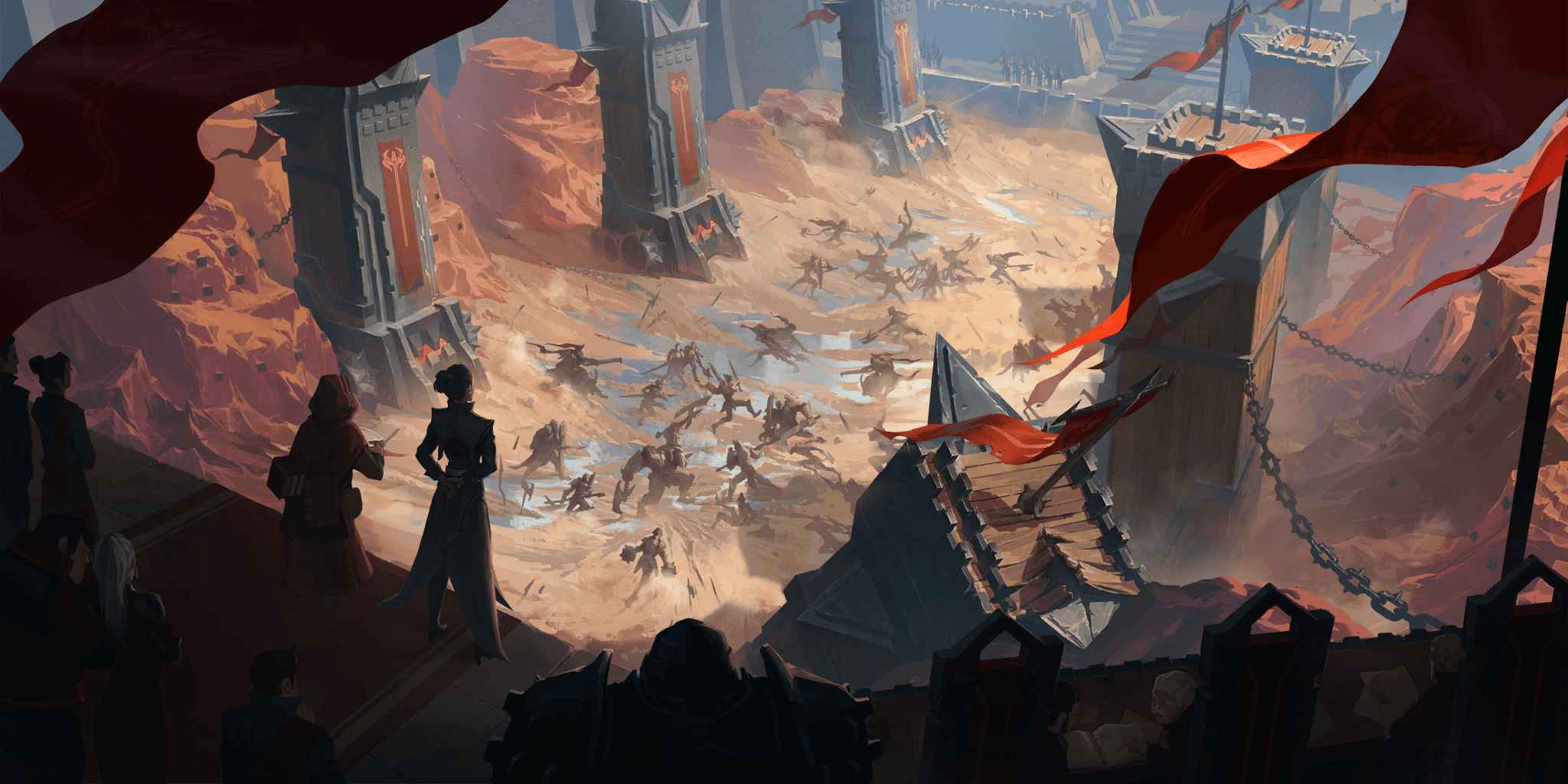Trifarian Training Pits, Legends of Runeterra illustration by Kudos Productions