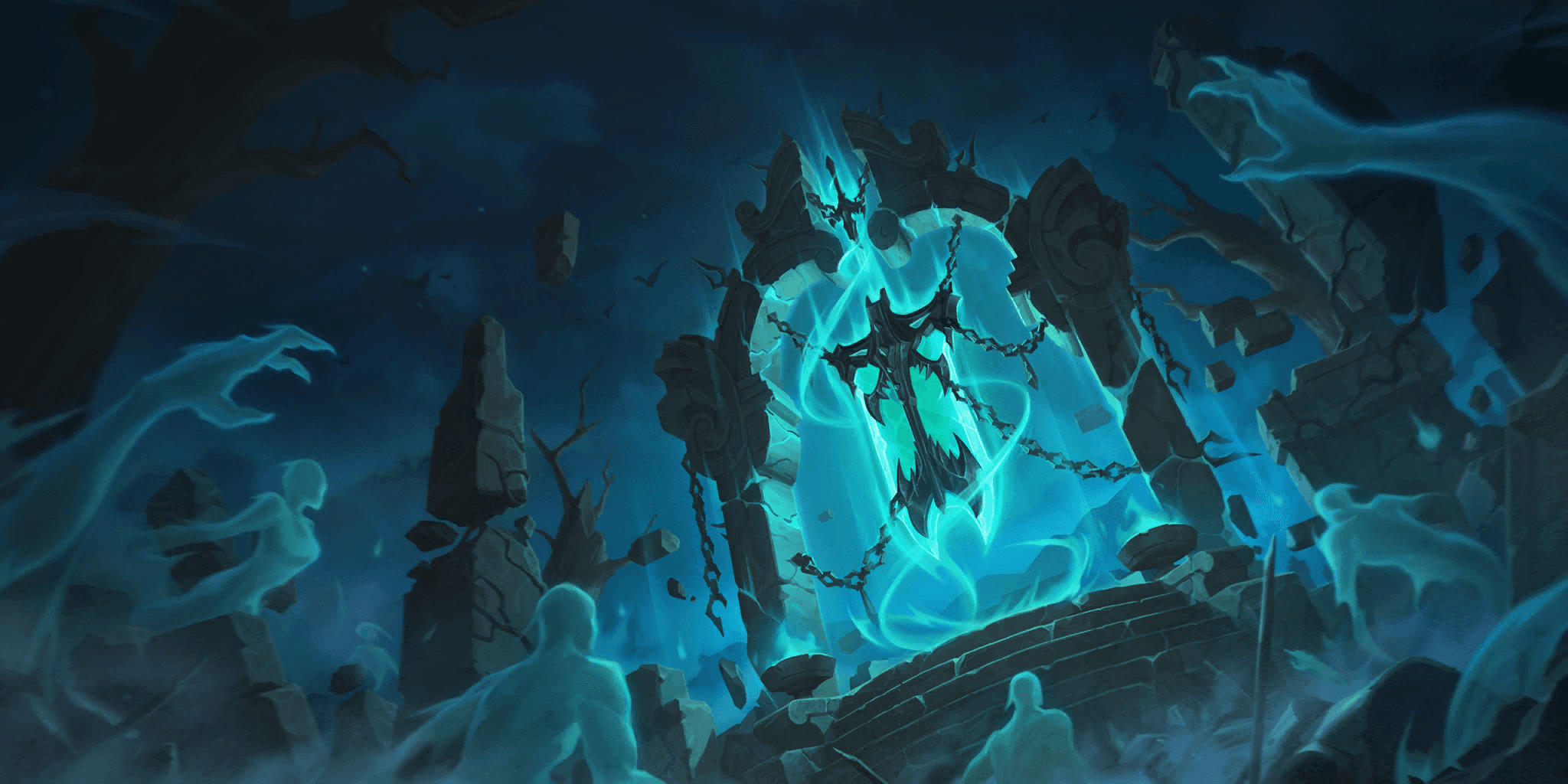 Haunted Tomb, Legends of Runeterra illustration by Kudos Productions