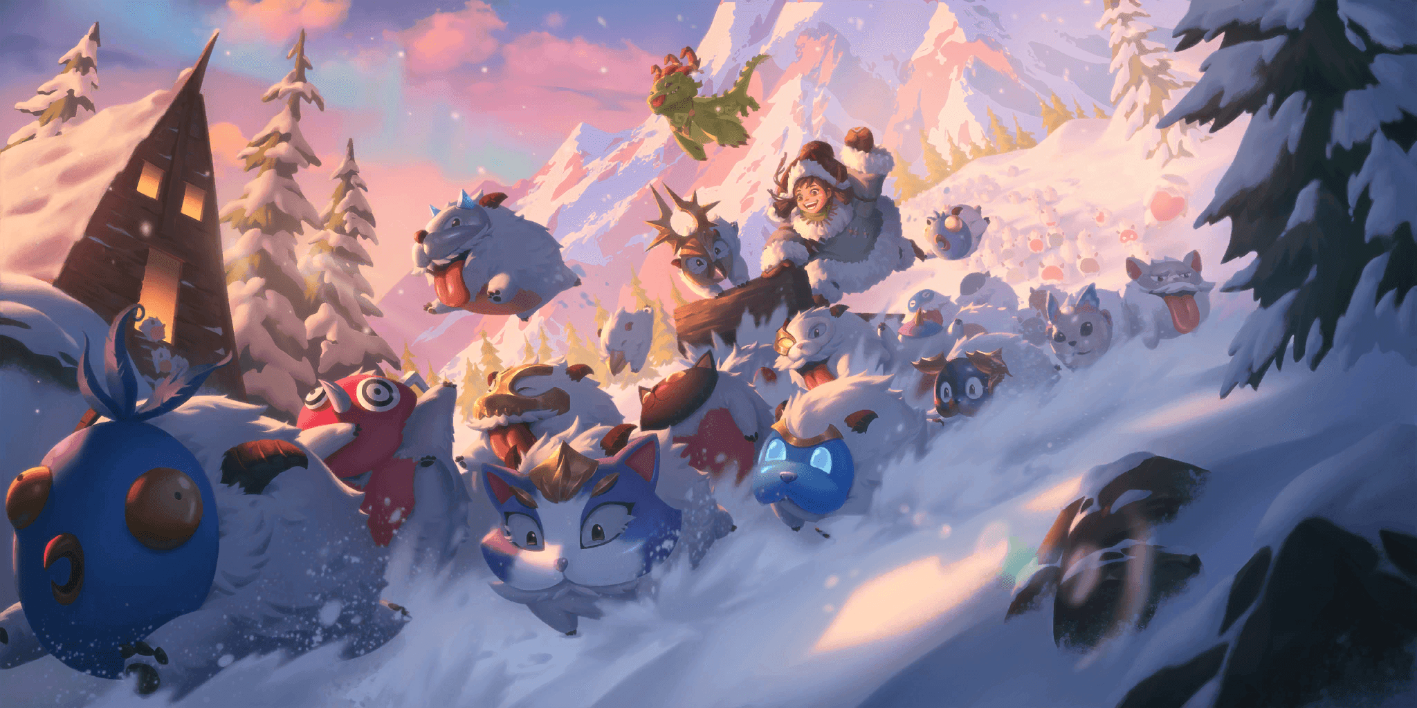 The Poro Parade, Legends of Runeterra illustration by Caravan Studio